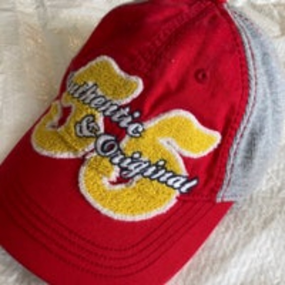 Disney Parks Authentic & Original 55 Baseball Cap Hat Vintage 928 Red Gray EUC - Picture 2 of 8